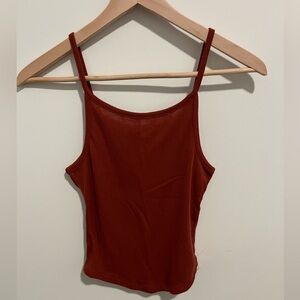 Free People Burnt Orange Slim Strap Camisole